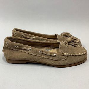 Sperry Women's Size 5.5 Top-Sider Brown Suede Leather Moccasin Loafers